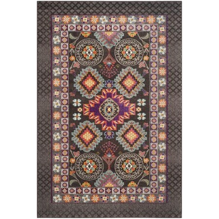 Safavieh Monaco Power Loomed Rectangle Rug- Brown - Multi- 5 ft. 1 in. x 7 ft. 7 in. MNC240B-5